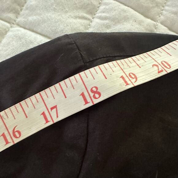 J PETERMAN Womens Shirt 10 Black Button Down 3/4 Sleeve Stretch Classic Career - Picture 8 of 9